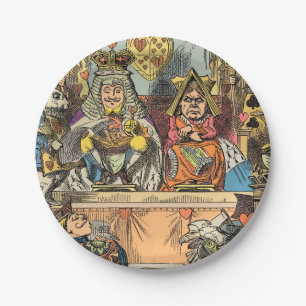 Alice Prozess des Herzbuben Vintage Pappteller