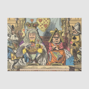 Alice Prozess des Herzbuben Vintage Seidenpapier