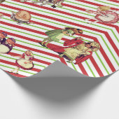 Alice Queen of Hearts Dutchess Knight Humpty Geschenkpapier (Ecke)