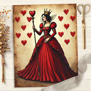 Alice Queen of Hearts Scrapbook Paper