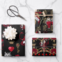 Alice Queen of herzen Schwarz-Rot-Set