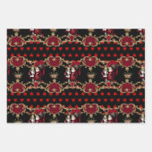 Alice Queen of herzen Schwarz-Rot-Set Geschenkpapier Set (Vorderseite 3)