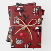 Alice Queen of herzen Schwarz-Rot-Set Geschenkpapier Set (Beispiel)