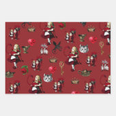 Alice Queen of herzen Schwarz-Rot-Set Geschenkpapier Set (Vorderseite)