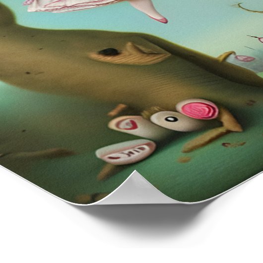 Alice - Quirky Surreal Pop Art Poster (Ecke)