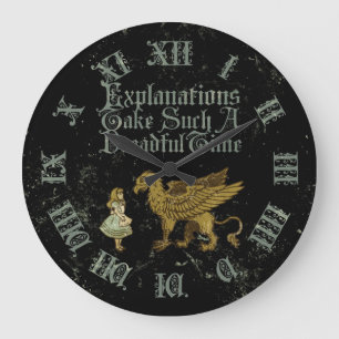 Alice Quote Explanationen Große Wanduhr