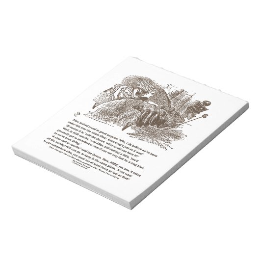 Alice Red Queen Bleibe am gleichen Ort Notizblock (Rotiert)