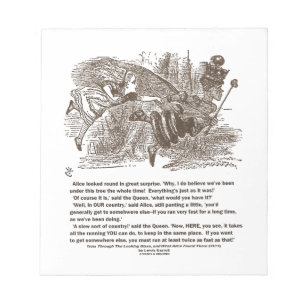 Alice Red Queen Bleibe am gleichen Ort Notizblock