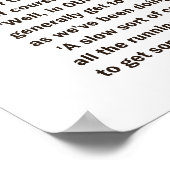 Alice Red Queen Bleibe die ganze Zeit Poster (Ecke)