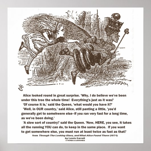 Alice Red Queen Bleibe die ganze Zeit Poster (Vorne)