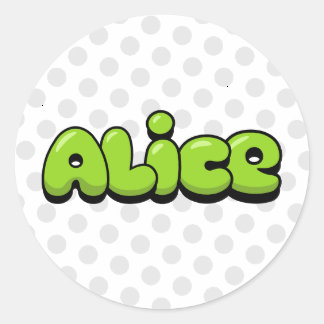 Alice Runder Aufkleber