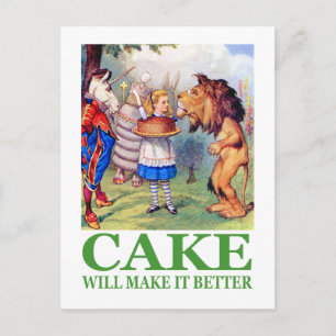 ALICE SAGT, DER KUCHEN WIRD ES BESSER MACHEN POSTKARTE
