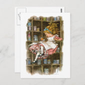 Alice schwimmt das Kaninchenloch hinab Postkarte (Vorne/Hinten)