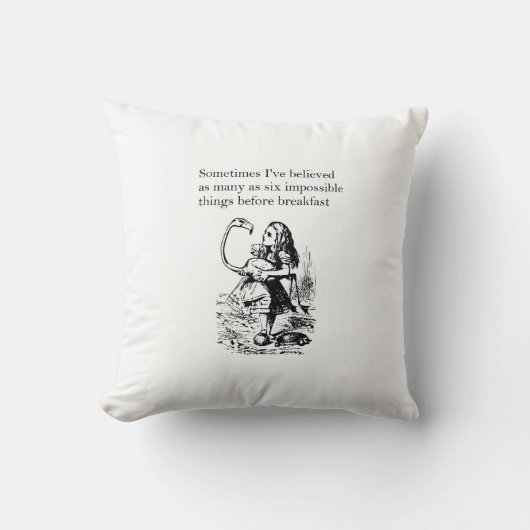 Alice, sechs unmögliche Dinge Kissen (Vorderseite)