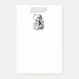 Alice, sechs unmögliche Dinge Post-it Klebezettel