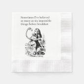 Alice, sechs unmögliche Dinge Serviette (Vorderseite)