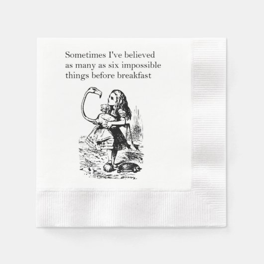 Alice, sechs unmögliche Dinge Serviette (Vorderseite)