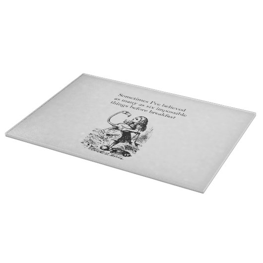 Alice, sechs unmögliche Sachen Schneidebrett (Ecke)