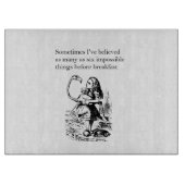 Alice, sechs unmögliche Sachen Schneidebrett (Vorderseite)