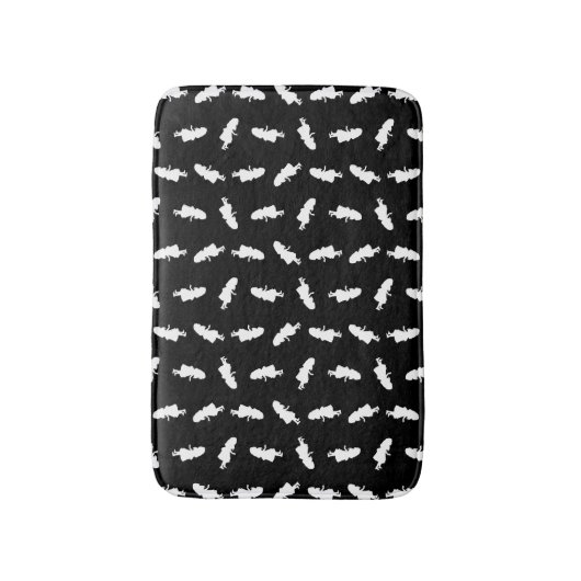 Alice-Silhouette-Muster aus der Alice im Wunderlan Badematte (Vorderseite Vertikal)