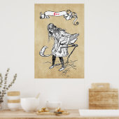 Alice spielt Krokett mit Flamingo Poster (Küche)