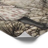 Alice spricht mit der Raupe Small Poster (Ecke)