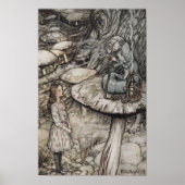 Alice spricht mit der Raupe Small Poster (Vorne)