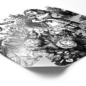 Alice spricht mit Garden-Blume Fotodruck (Ecke)