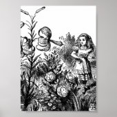 Alice spricht mit Garden-Blume Poster (Vorne)