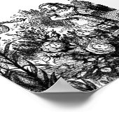 Alice spricht mit Garden-Blume Poster (Ecke)