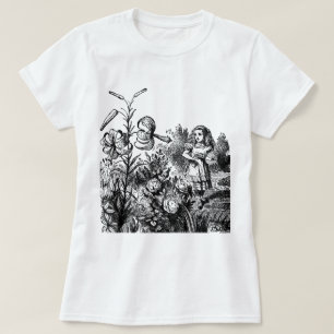 Alice spricht mit Garten-Blumen T-Shirt