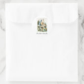 Alice spricht mit Raupe Runder Aufkleber (Tasche)