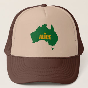 Alice Springs-Grün und Goldkarten-Kappe Truckerkappe