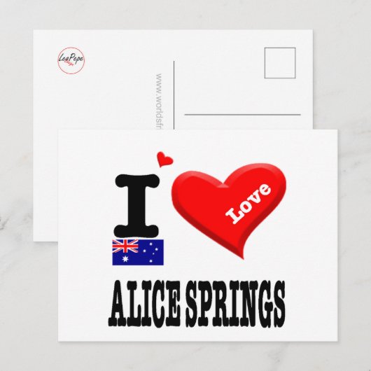 ALICE SPRINGS - I Liebe - Postkarte (Vorne/Hinten)