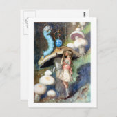 Alice Sucht Rat von der Raupe Postkarte (Vorne/Hinten)