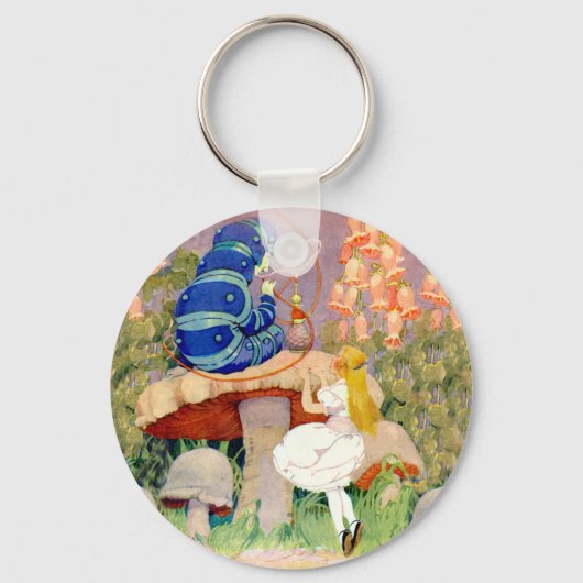 Alice sucht Rat von der Raupe Schlüsselanhänger (Vorderseite)