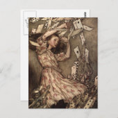 Alice Swarmed durch Kartenspielen Postkarte (Vorne/Hinten)