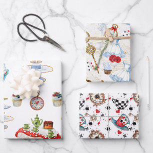 Alice Tea Party Design Geschenkpapier Set