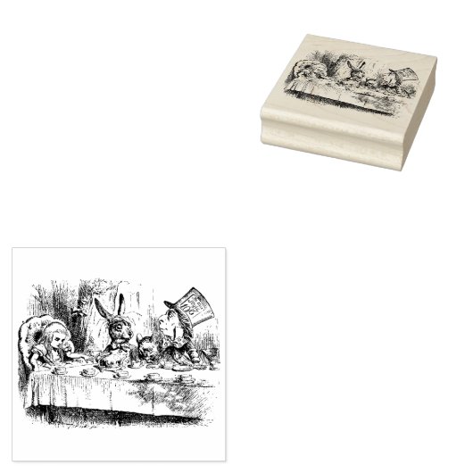 Alice Tea Party Gummistempel (Stempel)