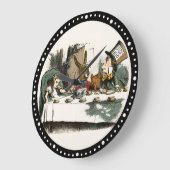 Alice Tea Party Mad Hatter Große Wanduhr (Winkel)