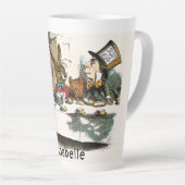 Alice Tea Party Mad Hatter personalisieren Latte T Milchtasse (Rechte Ecke)