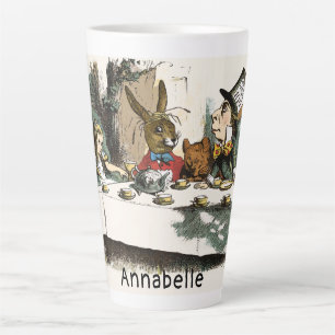 Alice Tea Party Mad Hatter personalisieren Latte T Milchtasse