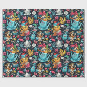 Alice Tea Party Theme Geschenkpapier (Flach)