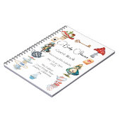 Alice Tea Party Themed Baby Shower Guest Notizblock (Linke Seite)