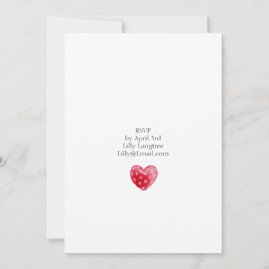 Alice Tea Party Themed Einladung (Rückseite)