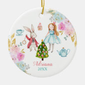 Alice Tea Pink Blumenreath Alice Ornament (Vorne)