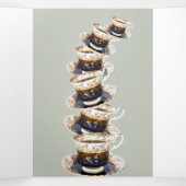 Alice Tee Cup, 60. Geburtstag Dreifach Gefaltete Urlaubskarte (Innenseite Mitte)