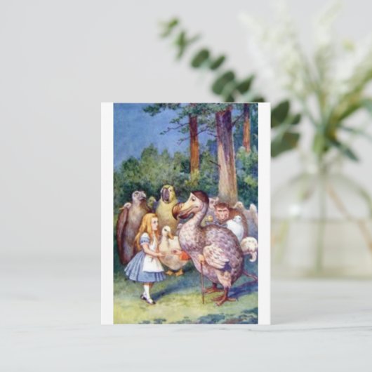 Alice & the Dodo in Full Color Postkarte (Stehend Vorderseite)