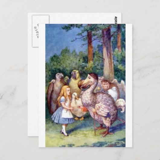 Alice & the Dodo in Full Color Postkarte (Vorne/Hinten)