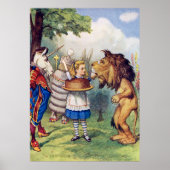 Alice, The Lion and the Unicorn in Wonderaland Poster (Vorne)